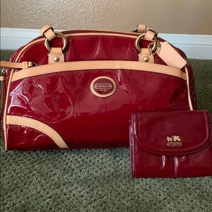 Red Coach Handbag